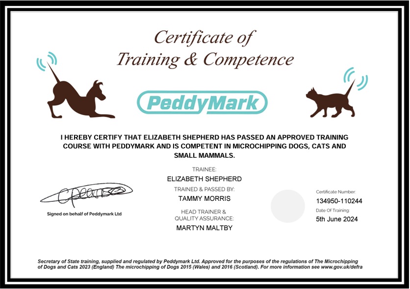 Ilkeston dog cat microchip microchipping